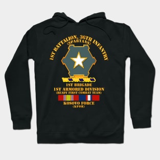 Army - 1st Bn 36th Infantry -  1st Bde - 1st AR Div - Kosovo w SVC Hoodie